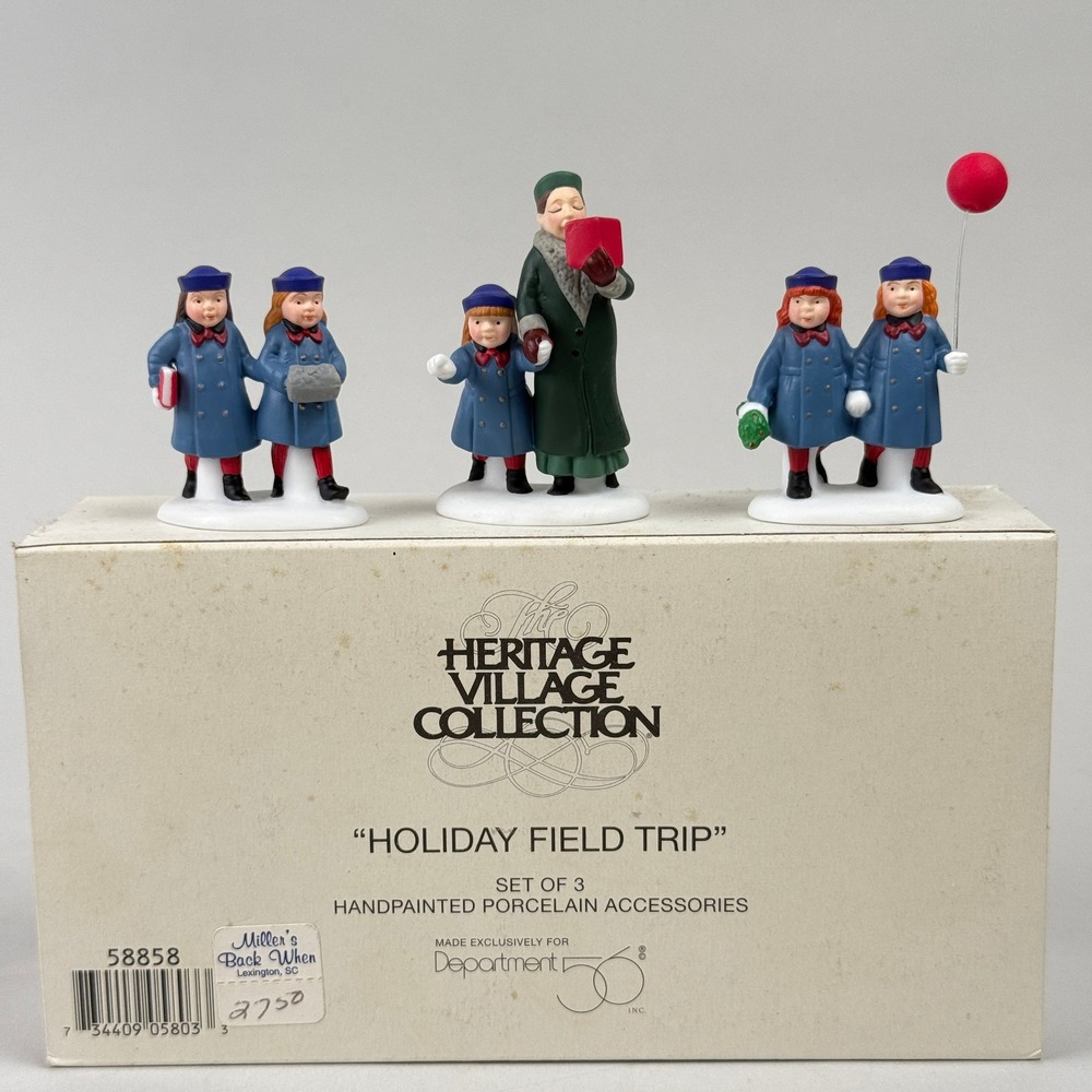 Dept 56 Holiday Field Trip Heritage Village Set #58858 NOS
